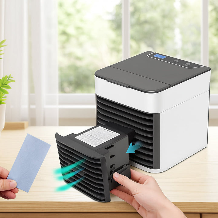 Lisslune | KoelBreeze Mini Air Cooler – Portable USB Air Cooler with 3-in-1 Function and LED