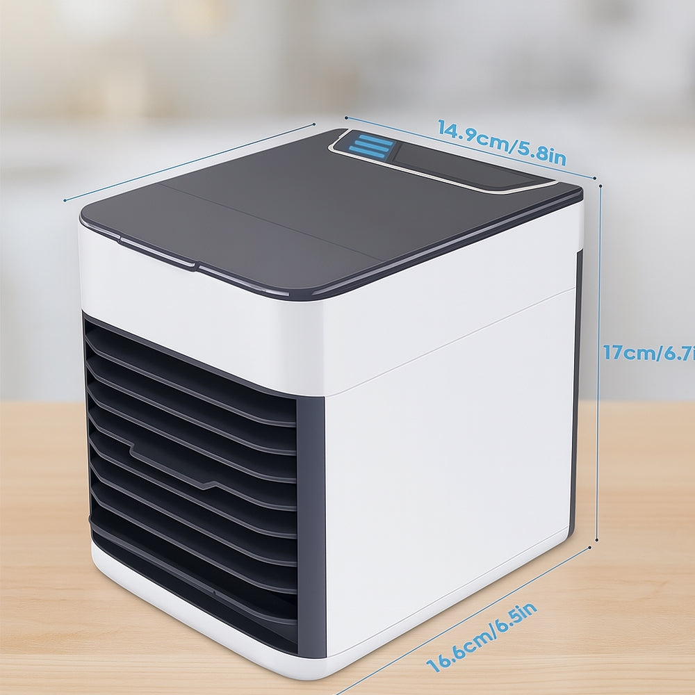 Lisslune | KoelBreeze Mini Air Cooler – Portable USB Air Cooler with 3-in-1 Function and LED