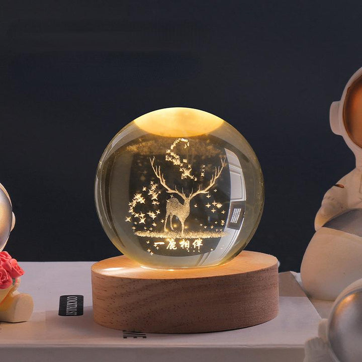 Lisslune | SolarSphere – Crystal Solar System with LED Lighting | Educational & Decorative Gift