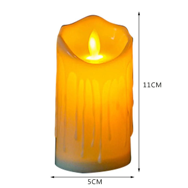 Lisslune | LED candles with flicker effect in ivory white