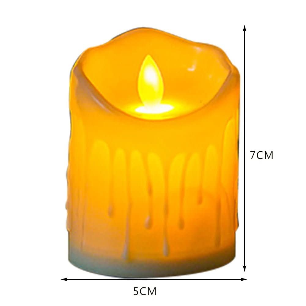 Lisslune | LED candles with flicker effect in ivory white