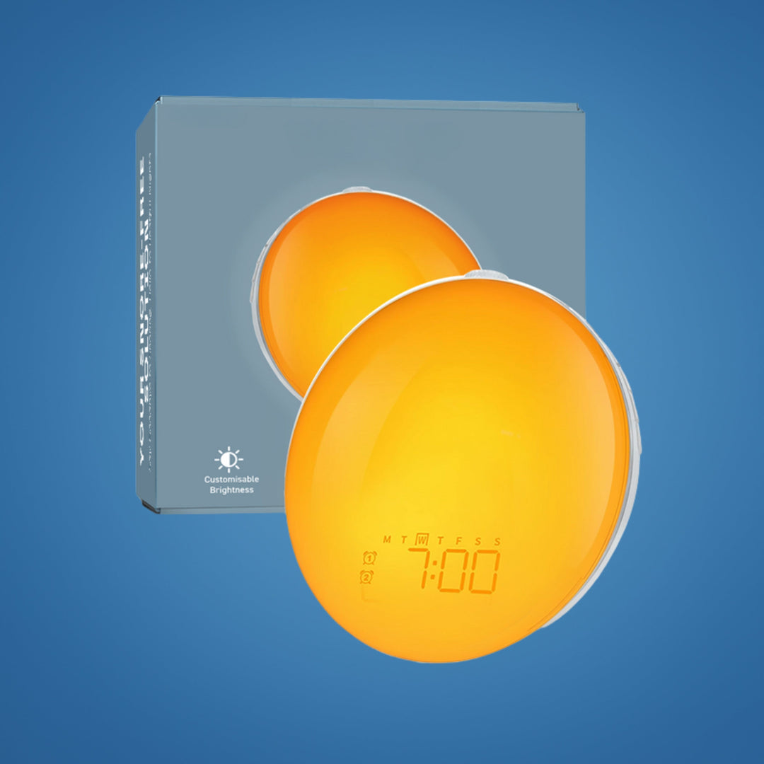 Lisslune | Sunrise Alarm Clock | Natural Wake-Up Light with Ambient Lighting for Heavy Sleepers & Dark Mornings