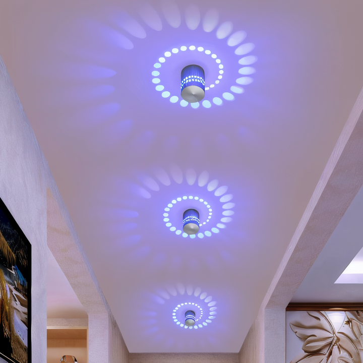 Lisslune | LuminBlast LED Wall Light – Colourful Spiral Cylinder Wall Lamp for Modern Indoor Lighting