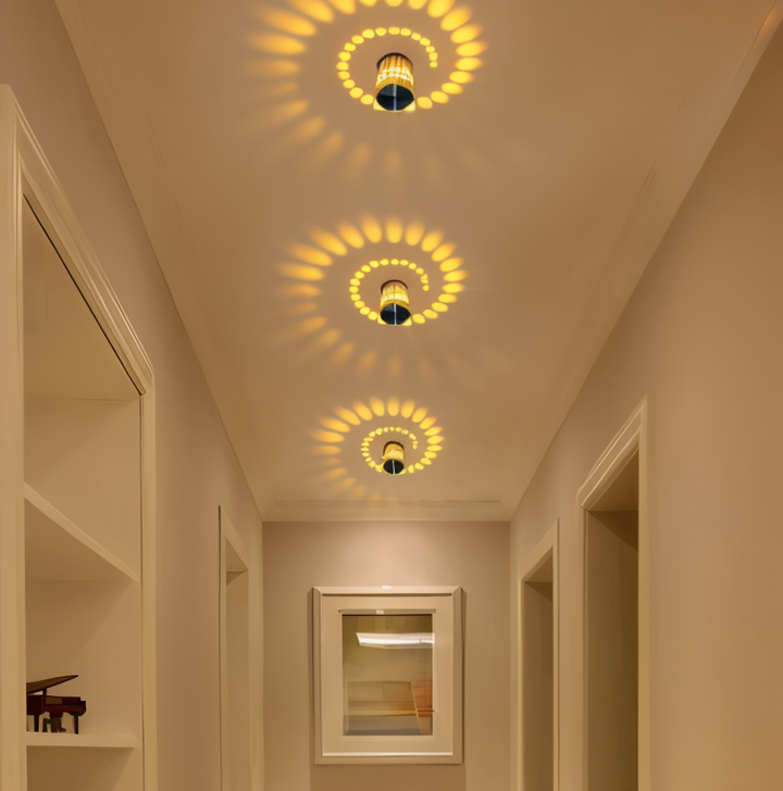 Lisslune | LuminBlast LED Wall Light – Colourful Spiral Cylinder Wall Lamp for Modern Indoor Lighting