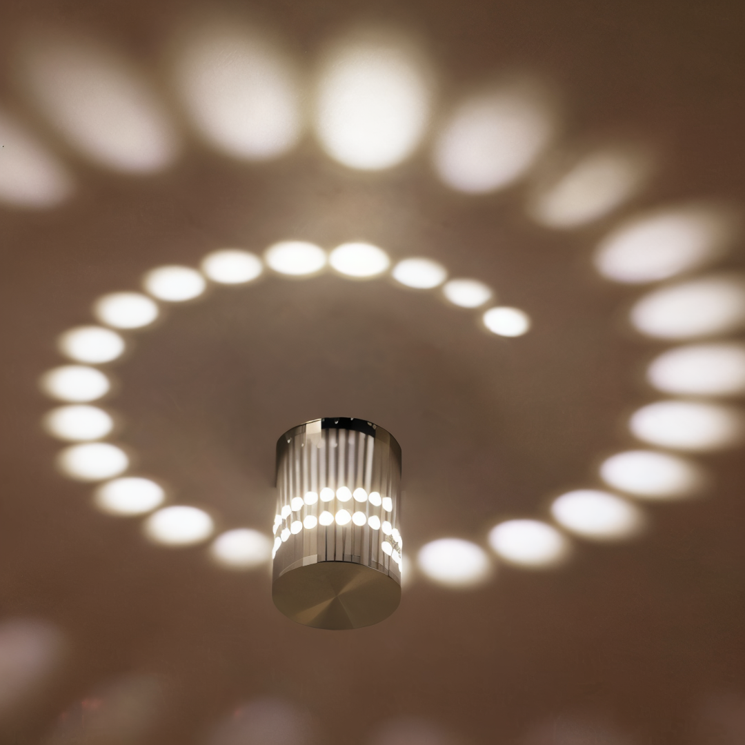 Lisslune | LuminBlast LED Wall Light – Colourful Spiral Cylinder Wall Lamp for Modern Indoor Lighting