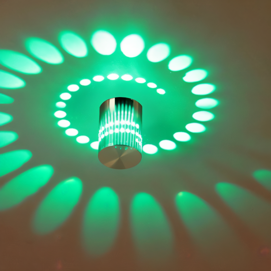 Lisslune | LuminBlast LED Wall Light – Colourful Spiral Cylinder Wall Lamp for Modern Indoor Lighting