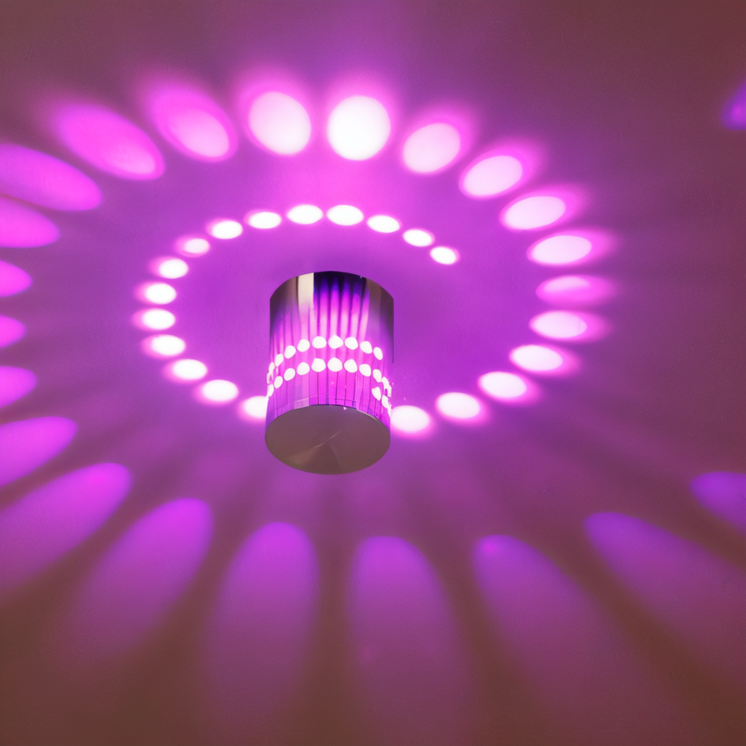 Lisslune | LuminBlast LED Wall Light – Colourful Spiral Cylinder Wall Lamp for Modern Indoor Lighting