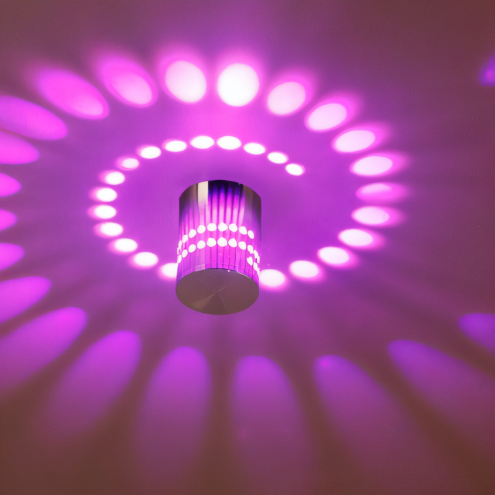 Lisslune | LuminBlast LED Wall Light – Colourful Spiral Cylinder Wall Lamp for Modern Indoor Lighting
