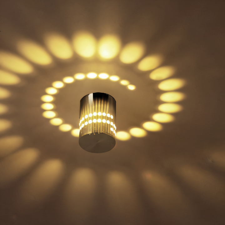 Lisslune | LuminBlast LED Wall Light – Colourful Spiral Cylinder Wall Lamp for Modern Indoor Lighting