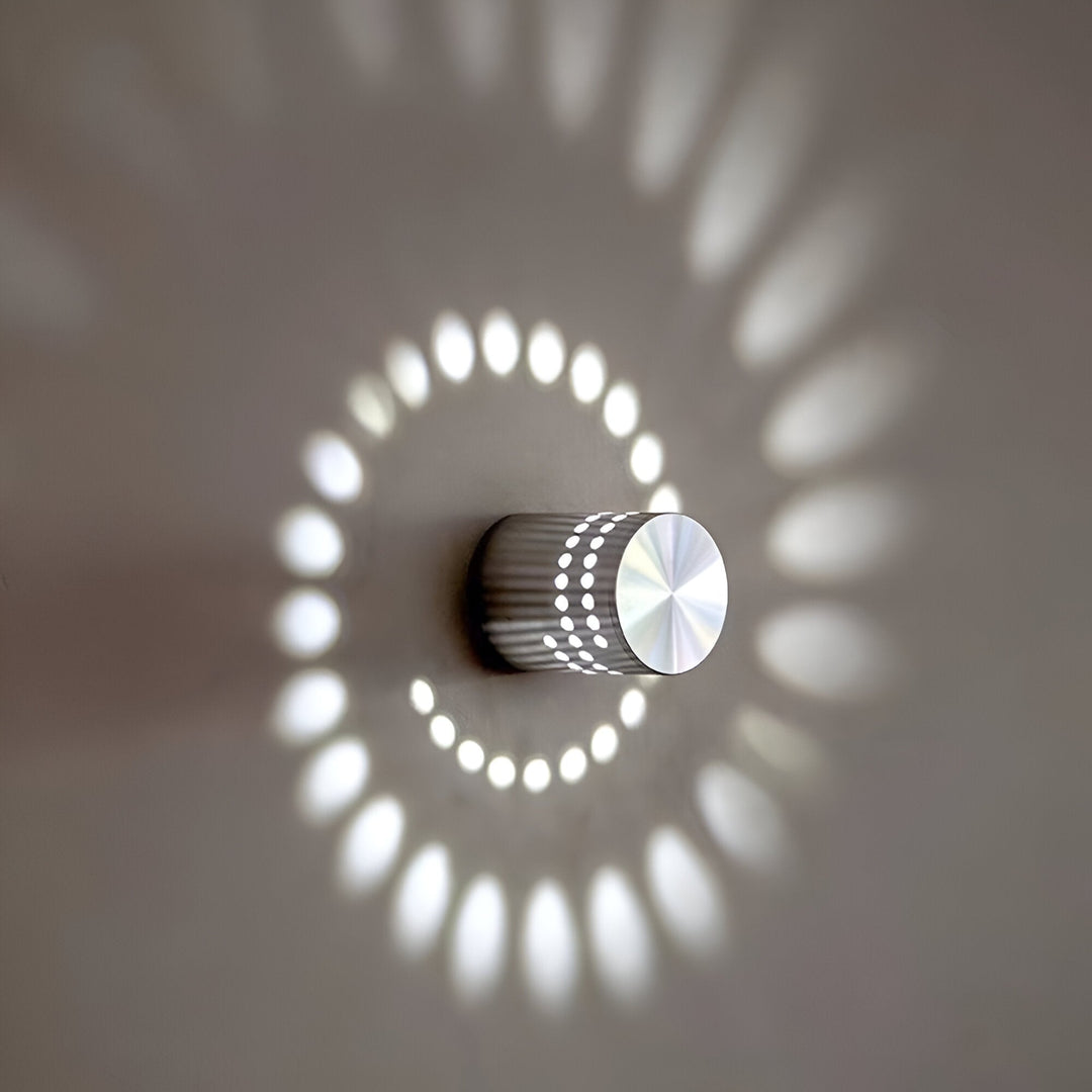 Lisslune | LuminBlast LED Wall Light – Colourful Spiral Cylinder Wall Lamp for Modern Indoor Lighting