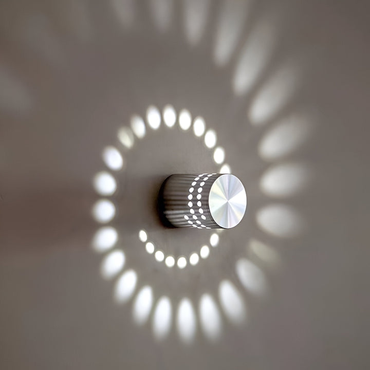 Lisslune | LuminBlast LED Wall Light – Colourful Spiral Cylinder Wall Lamp for Modern Indoor Lighting
