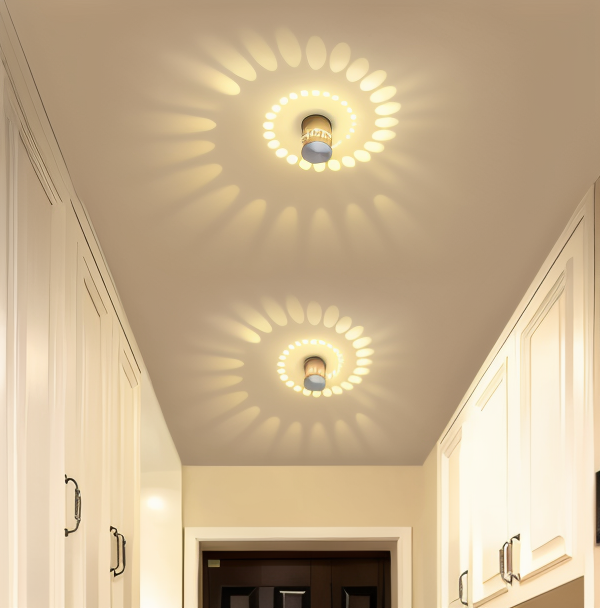 Lisslune | LuminBlast LED Wall Light – Colourful Spiral Cylinder Wall Lamp for Modern Indoor Lighting