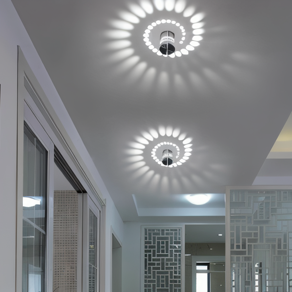 Lisslune | LuminBlast LED Wall Light – Colourful Spiral Cylinder Wall Lamp for Modern Indoor Lighting