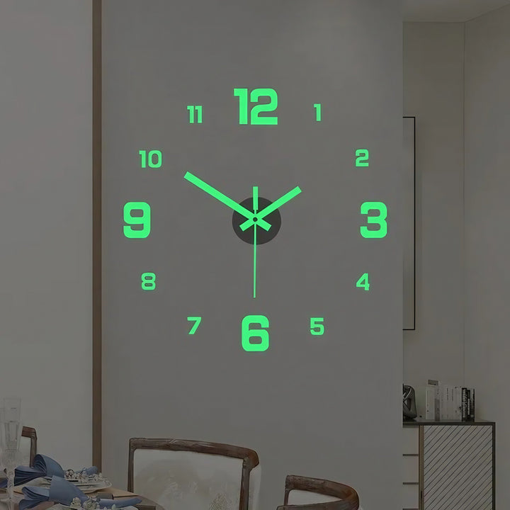 Lisslune | 3D-LED wall clock – frameless DIY design