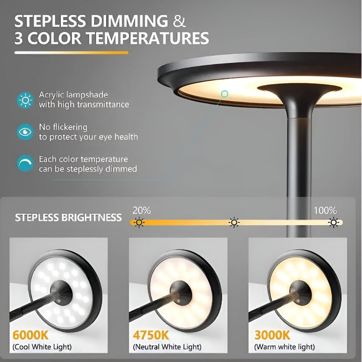 Lisslune | Lunox LED Rechargeable Desk Lamp
