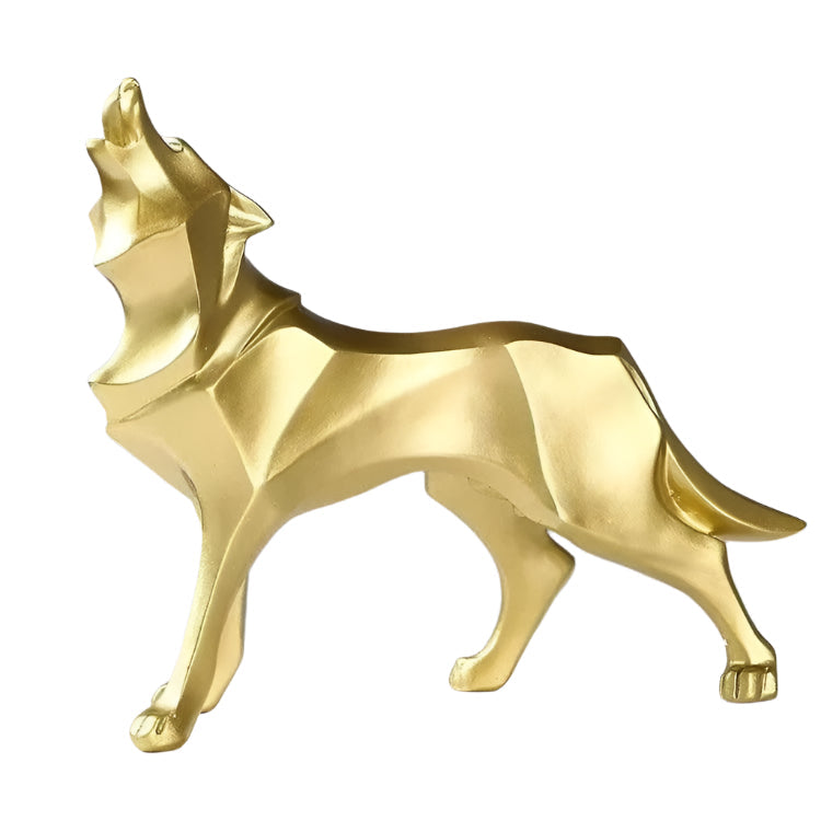 Lisslune | LupoForm – Geometric Wolf Statue with Sharp-edged Design for Modern Spaces