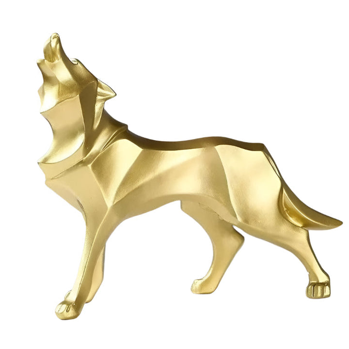 Lisslune | LupoForm – Geometric Ulven statue with sharp-edged design for modern spaces