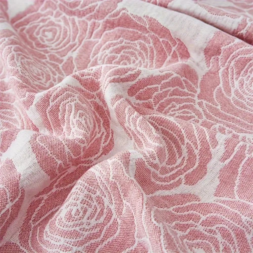 Lisslune | Lure Whisper Rose Cotton Blanket