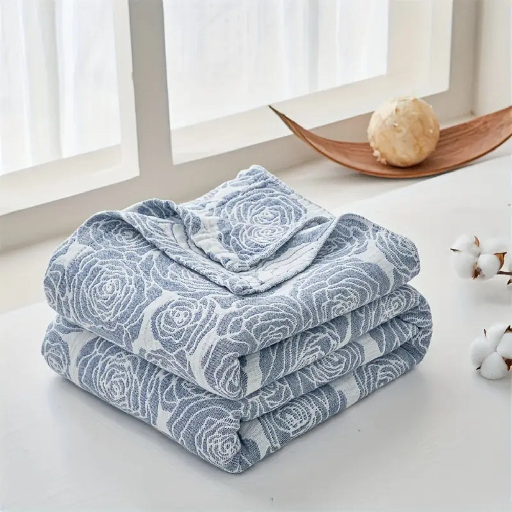 Lisslune | Lure Whisper Rose Cotton Blanket