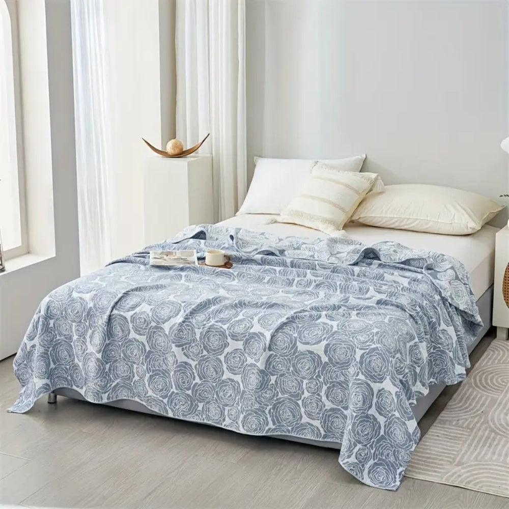 Lisslune | Lure Whisper Rose Cotton Blanket