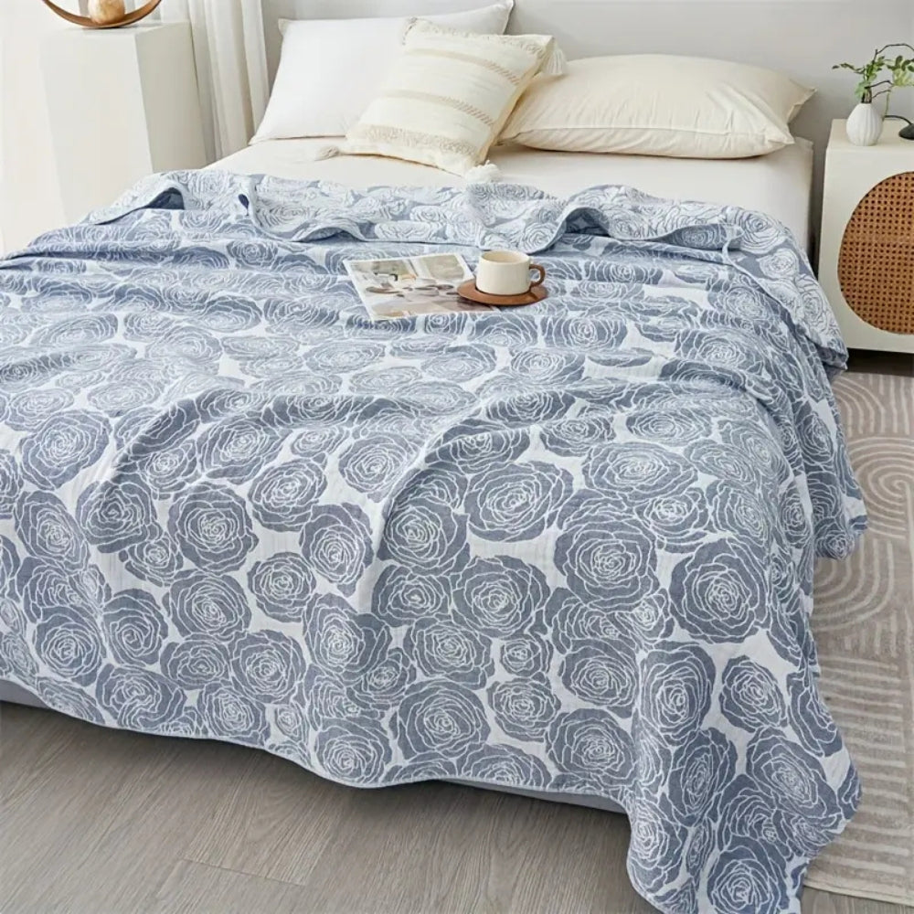 Lisslune | Lure Whisper Rose Cotton Blanket