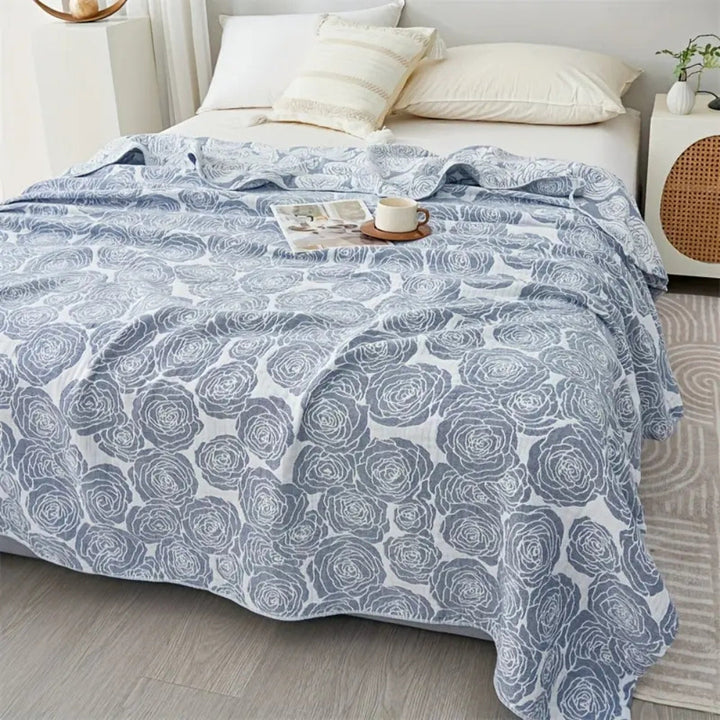 Lisslune | Lure Whisper Rose Cotton Blanket