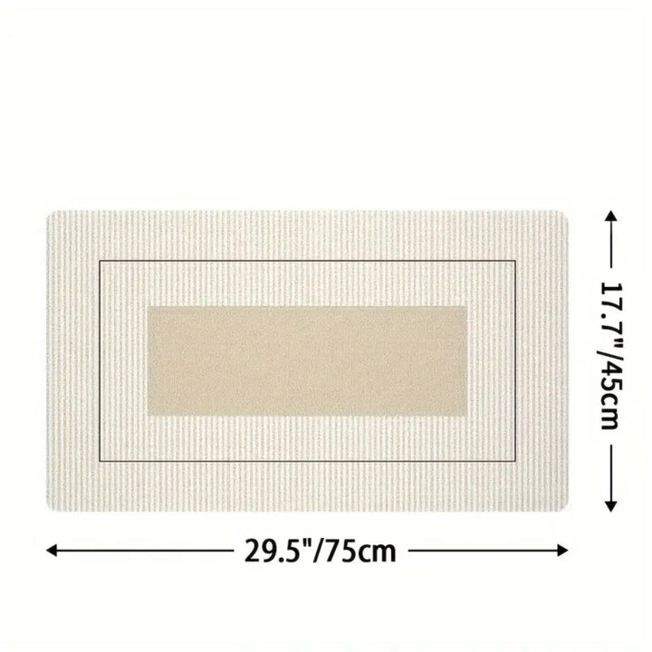 Lisslune | Lush Floral Striped Kitchen Mat