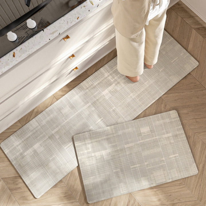 Lisslune | Lush Floral Striped Kitchen Mat