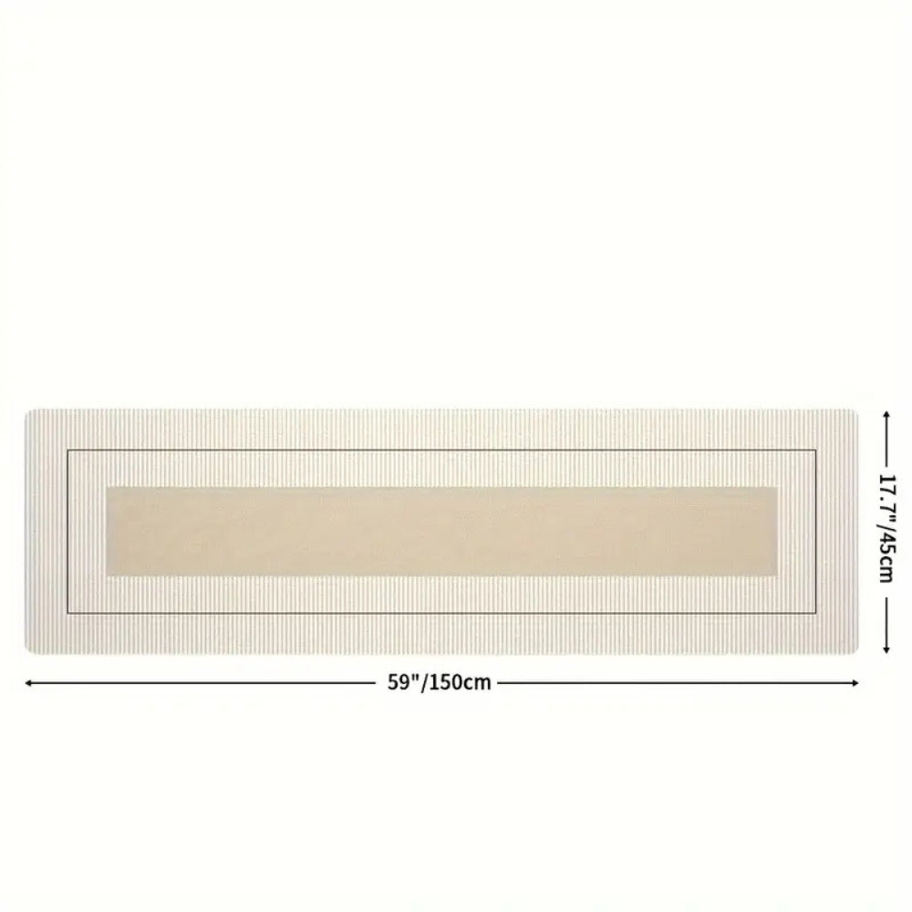 Lisslune | Lush Floral Striped Kitchen Mat