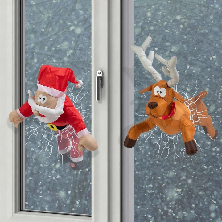 Lisslune | Cheerful Christmas Window Figure ClausKlap – Moving Sound-Activated Decoration