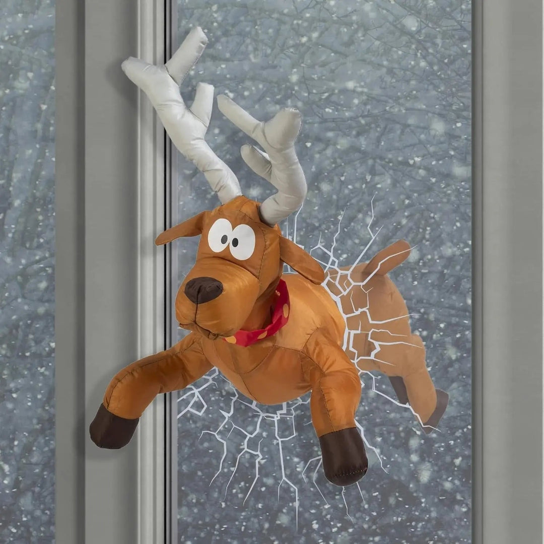 Lisslune | Cheerful Christmas Window Figure ClausKlap – Moving Sound-Activated Decoration