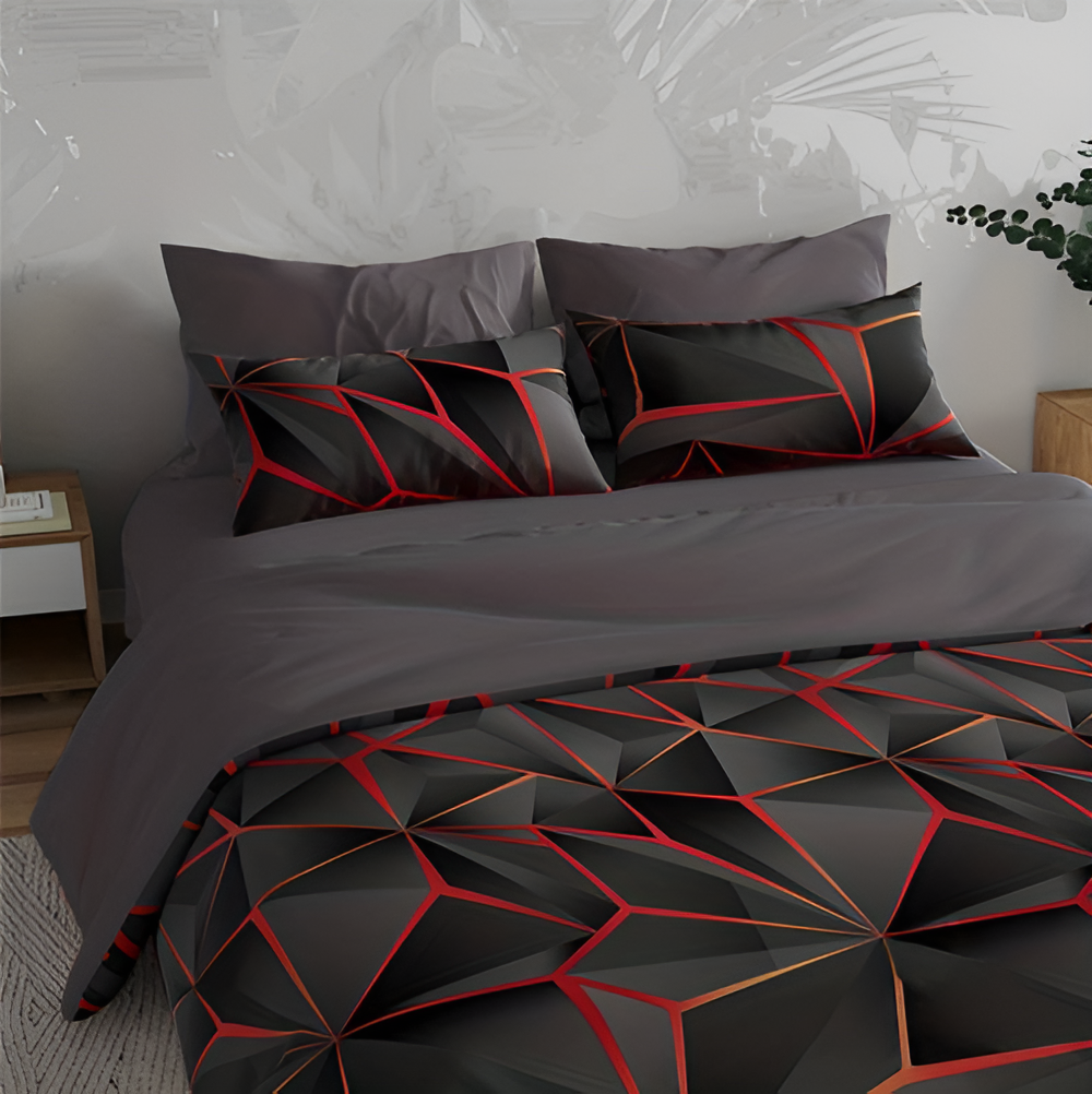Lisslune | CLOUDLUX - Fluffy 3D-printed check bedding set
