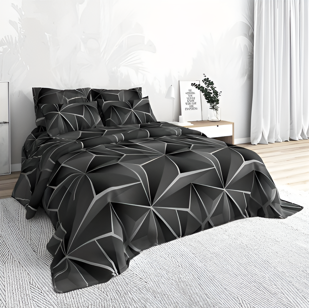 Lisslune | CLOUDLUX - Fluffy 3D-printed check bedding set