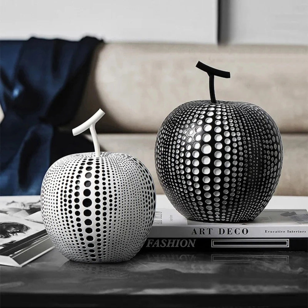 Lisslune | Luxurious Polka Dot Apple Sculpture