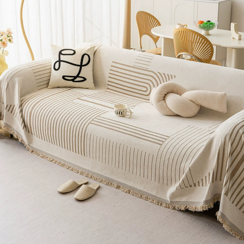 Lisslune | Luxurious Snowflake Chenille Sofa Cover