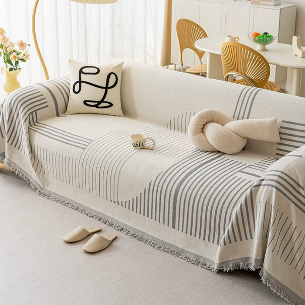 Lisslune | Luxurious Snowflake Chenille Sofa Cover