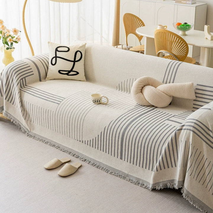 Lisslune | Luxurious Snowflake Chenille Sofa Cover
