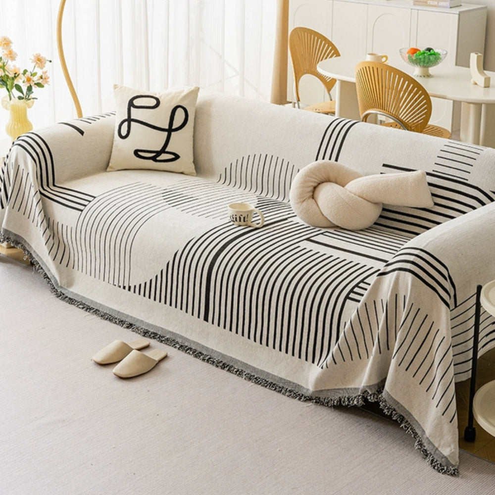 Lisslune | Luxurious Snowflake Chenille Sofa Cover