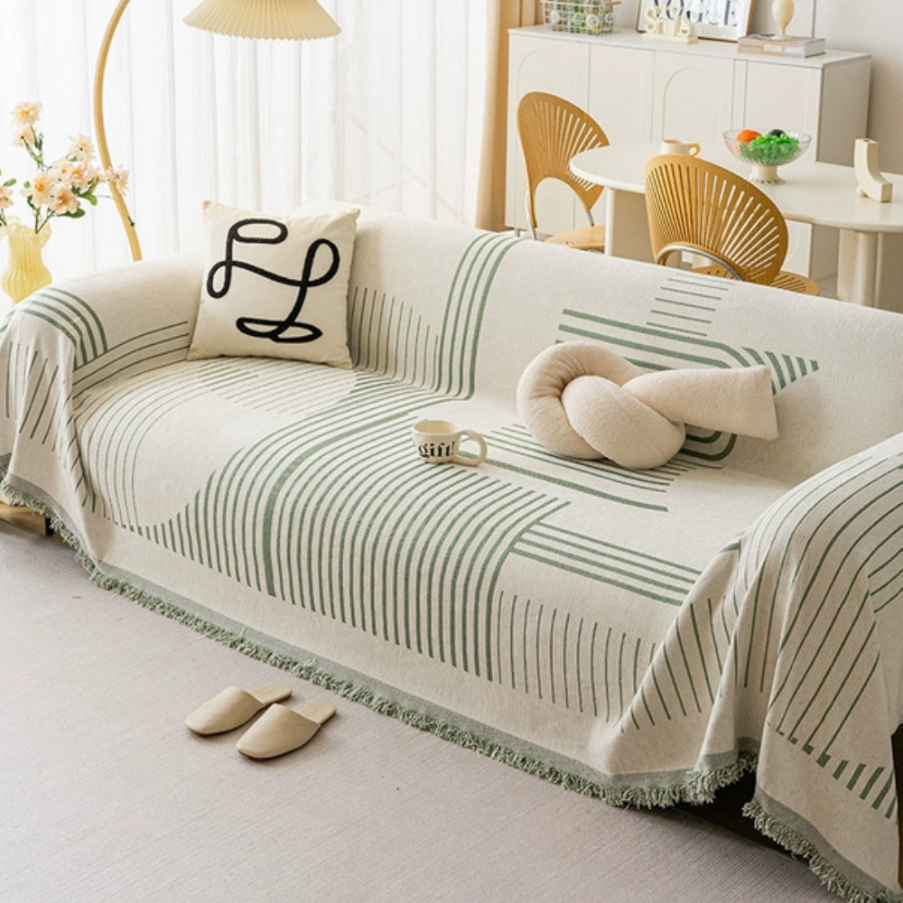 Lisslune | Luxurious Snowflake Chenille Sofa Cover