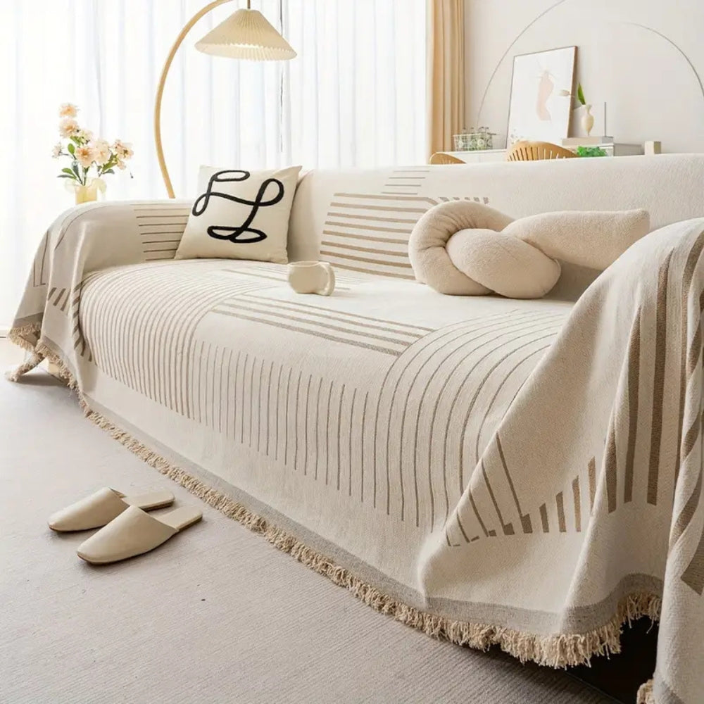 Lisslune | Luxurious Snowflake Chenille Sofa Cover