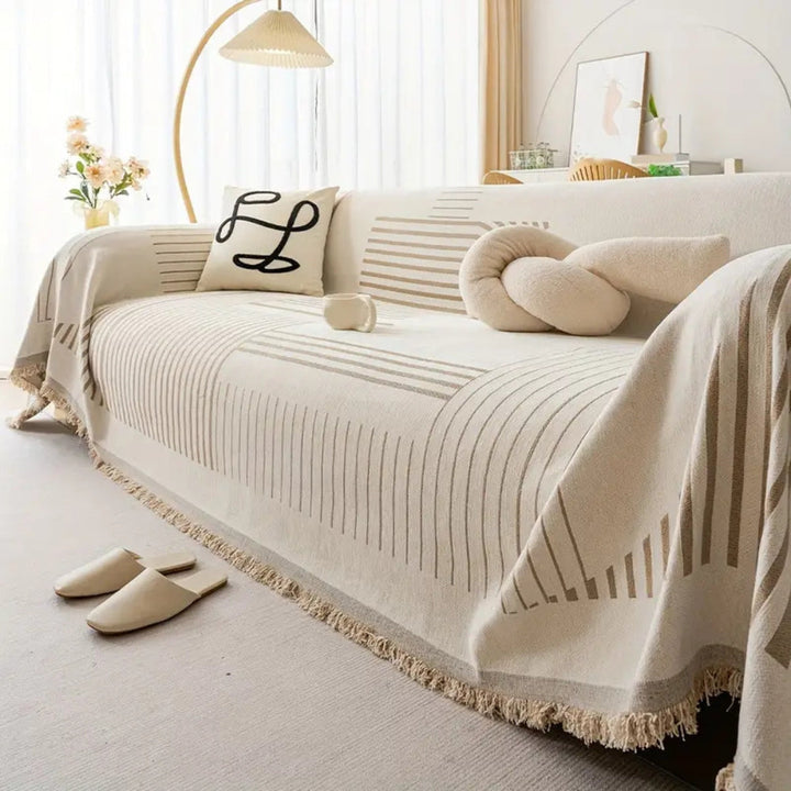 Lisslune | Luxurious Snowflake Chenille Sofa Cover