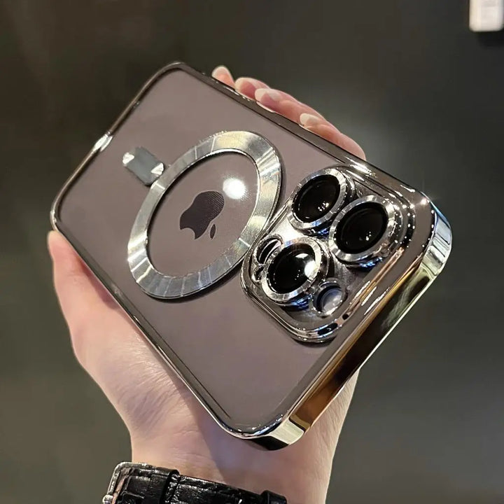 Lisslune | Plating Clear Soft Magnetic Case for iPhone