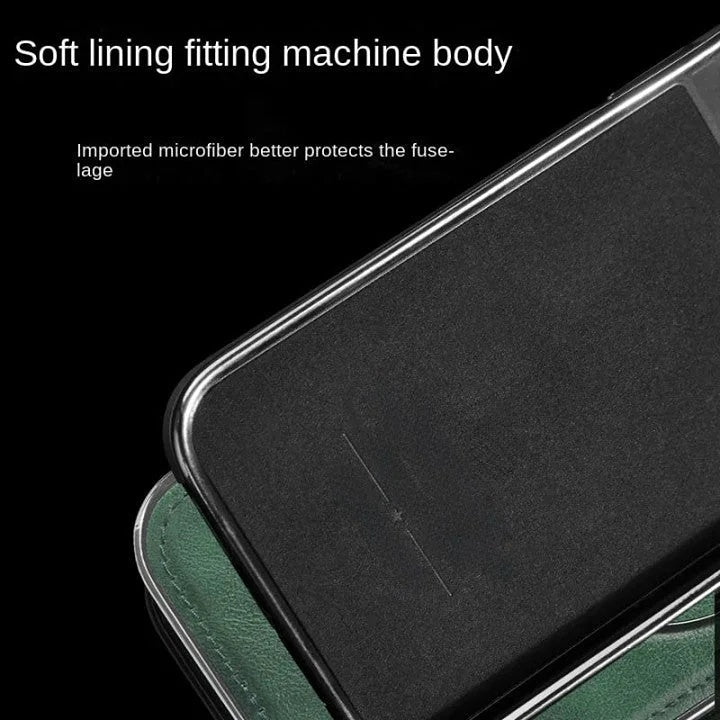 Lisslune | Luxury Leather Invisible Stand iPhone Case