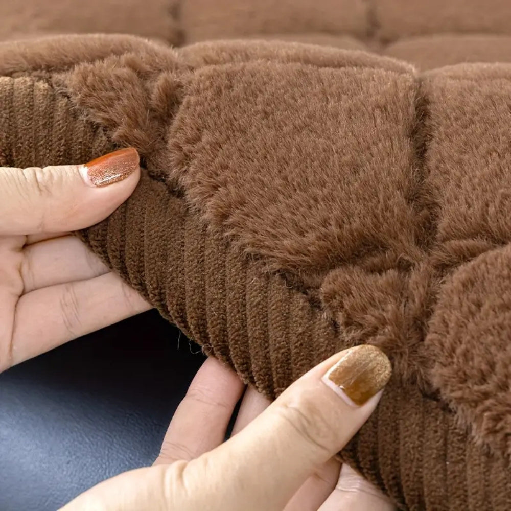 Lisslune | Luxury Plush Diamond Stitched Sofa Cover