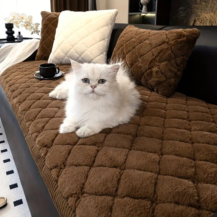 Lisslune | Luxury Plush Diamond Stitched Sofa Cover