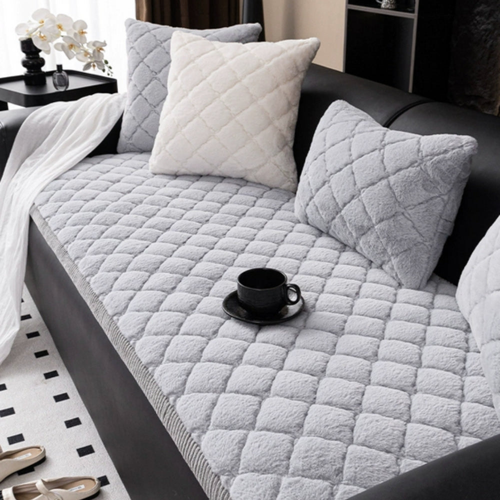 Lisslune | Luxury Plush Diamond Stitched Sofa Cover