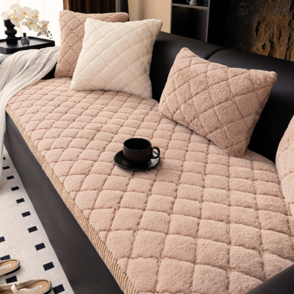 Lisslune | Luxury Plush Diamond Stitched Sofa Cover