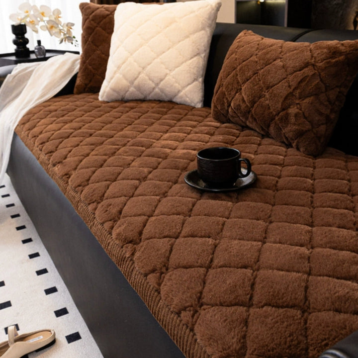 Lisslune | Luxury Plush Diamond Stitched Sofa Cover