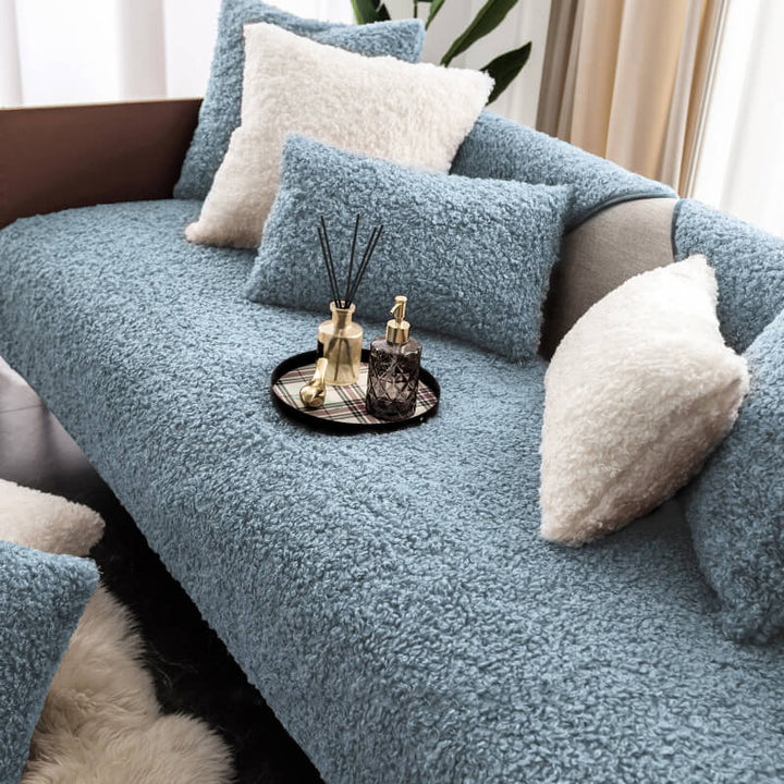 Lisslune | Luxury Warm Fleece Furniture Protection Mat Non-Slip Sofa Cover