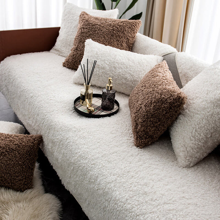 Lisslune | Luxury Warm Fleece Furniture Protection Mat Non-Slip Sofa Cover